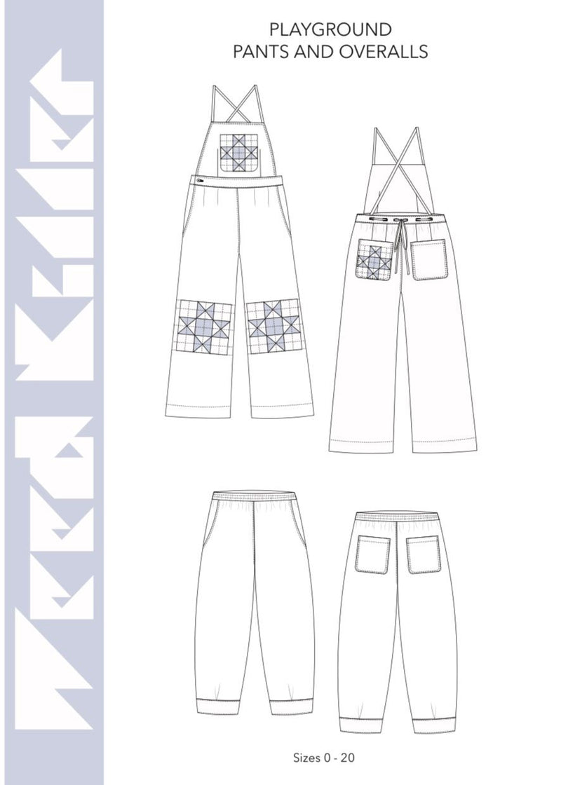 Playground Pants & Overalls - PDF Sewing Pattern